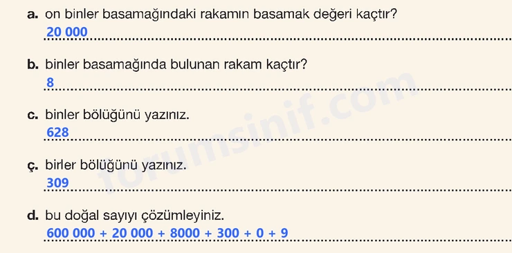 4. Sınıf Matematik Ders Kitabı Sayfa 36 Cevapları Beşgen Yayıncılık