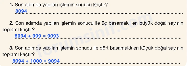 4. Sınıf Matematik Ders Kitabı Sayfa 41 Cevapları Beşgen Yayıncılık - 2