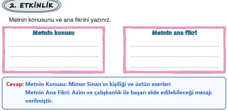 4. Sınıf Türkçe Ders Kitabı Sayfa 89 Cevapları ADA Yayıncılık