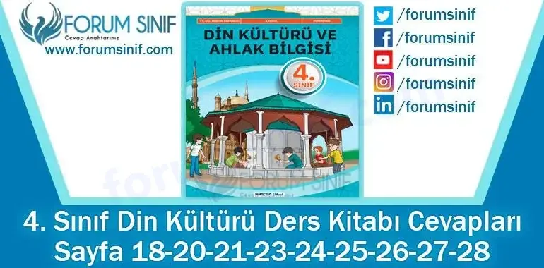 4. Sınıf Din Kültürü Ders Kitabı Sayfa 18-20-21-23-24-25-26-27-28. Cevapları SDR İpekyolu Yayıncılık 4. Sınıf Din Kültürü Ders Kitabı Sayfa 18-20-21-23-24-25-26-27-28. Cevapları SDR İpekyolu Yayıncılık