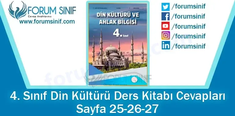 4. Sınıf Din Kültürü Ders Kitabı Sayfa 25-26-27 Cevapları MEB Yayınları 4. Sınıf Din Kültürü Ders Kitabı Sayfa 25-26-27 Cevapları MEB Yayınları