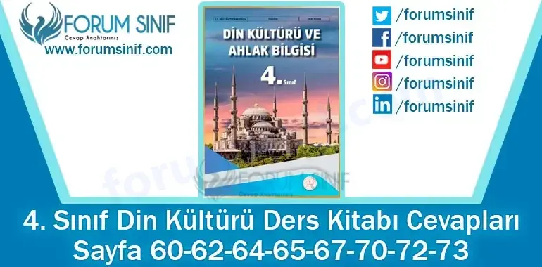 4. Sınıf Din Kültürü Ders Kitabı Sayfa 60-62-64-65-67-70-72-73. Cevapları MEB Yayınları 4. Sınıf Din Kültürü Ders Kitabı Sayfa 60-62-64-65-67-70-72-73. Cevapları MEB Yayınları
