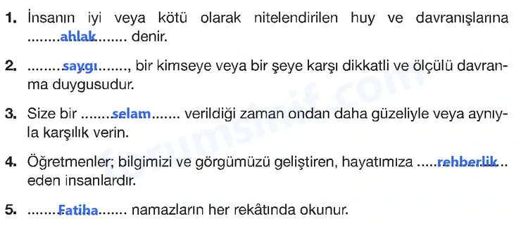 4. Sınıf Din Kültürü Ders Kitabı Sayfa 74 Cevapları MEB Yayınları 4. Sınıf Din Kültürü Ders Kitabı Sayfa 74 Cevapları MEB Yayınları