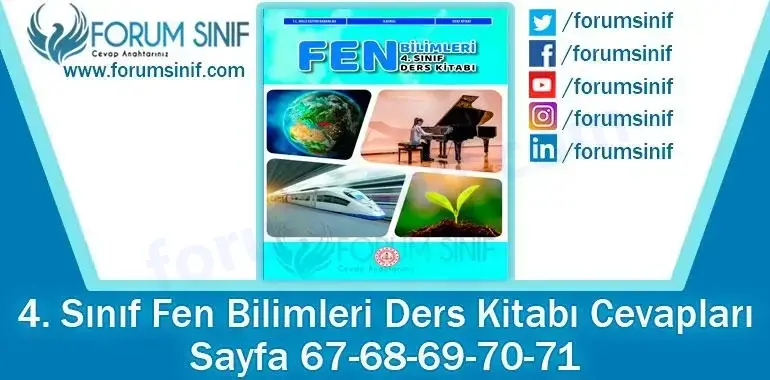 4. Sınıf Fen Bilimleri Ders Kitabı 67-68-69-70-71. Sayfa Cevapları MEB Yayınları 4. Sınıf Fen Bilimleri Ders Kitabı 67-68-69-70-71. Sayfa Cevapları MEB Yayınları