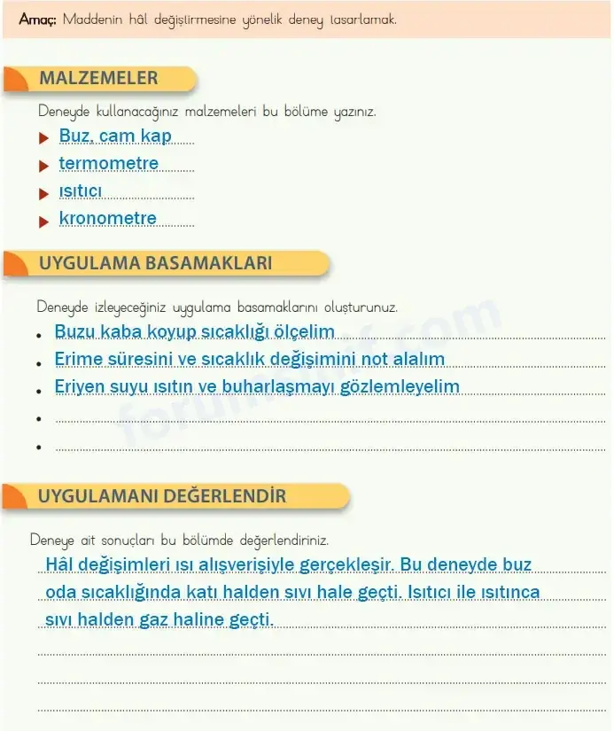 4. Sınıf Fen Bilimleri Ders Kitabı Sayfa 122 Cevapları MEB Yayınları 4. Sınıf Fen Bilimleri Ders Kitabı Sayfa 122 Cevapları MEB Yayınları