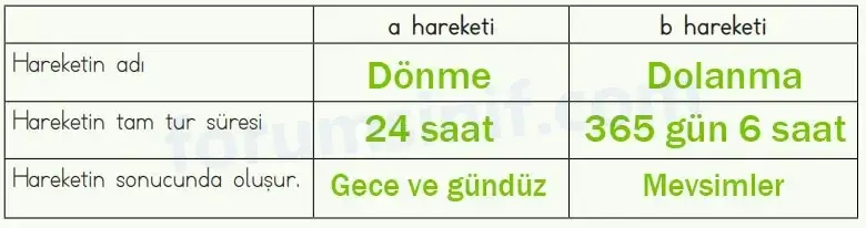 4. Sınıf Fen Bilimleri Ders Kitabı Sayfa 43 Cevapları MEB Yayınları