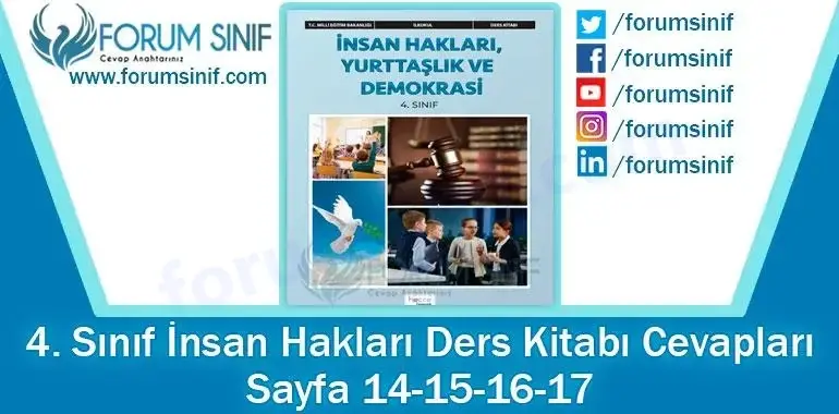 4. Sınıf İnsan Hakları Ders Kitabı 14-15-16-17. Sayfa Cevapları Hecce Yayıncılık 4. Sınıf İnsan Hakları Ders Kitabı 14-15-16-17. Sayfa Cevapları Hecce Yayıncılık