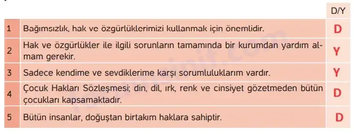 4. Sınıf İnsan Hakları Ders Kitabı Sayfa 38 Cevapları Hecce Yayıncılık
