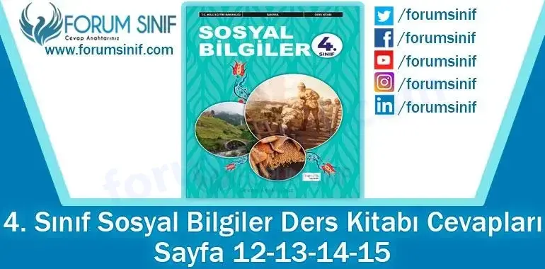 4. Sınıf Sosyal Bilgiler Ders Kitabı 12-13-14-15. Sayfa Cevapları Hecce Yayıncılık 4. Sınıf Sosyal Bilgiler Ders Kitabı 12-13-14-15. Sayfa Cevapları Hecce Yayıncılık