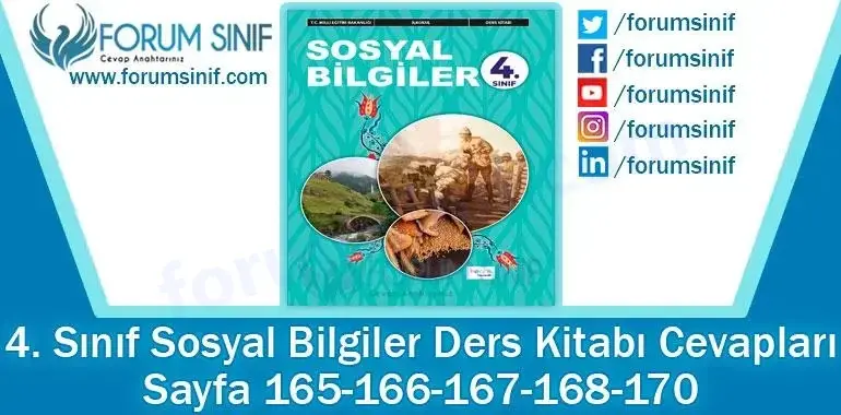 4. Sınıf Sosyal Bilgiler Ders Kitabı 165-166-167-168-170. Sayfa Cevapları Hecce Yayıncılık 4. Sınıf Sosyal Bilgiler Ders Kitabı 165-166-167-168-170. Sayfa Cevapları Hecce Yayıncılık