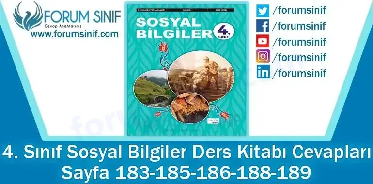 4. Sınıf Sosyal Bilgiler Ders Kitabı 183-185-186-188-189. Sayfa Cevapları Hecce Yayıncılık 4. Sınıf Sosyal Bilgiler Ders Kitabı 183-185-186-188-189. Sayfa Cevapları Hecce Yayıncılık