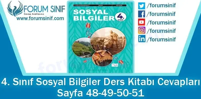 4. Sınıf Sosyal Bilgiler Ders Kitabı 48-49-50-51. Sayfa Cevapları Hecce Yayıncılık 4. Sınıf Sosyal Bilgiler Ders Kitabı 48-49-50-51. Sayfa Cevapları Hecce Yayıncılık