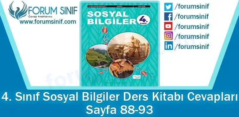 4. Sınıf Sosyal Bilgiler Ders Kitabı 88-93. Sayfa Cevapları Hecce Yayıncılık 4. Sınıf Sosyal Bilgiler Ders Kitabı 88-93. Sayfa Cevapları Hecce Yayıncılık