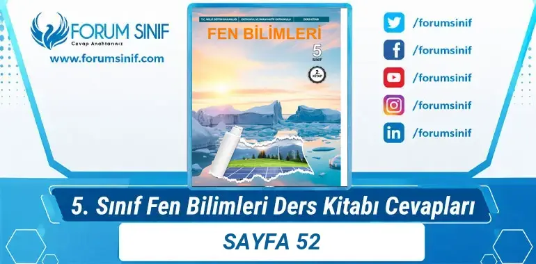 5. Sınıf Fen Bilimleri Ders Kitabı Sayfa 52 Cevapları 2. KİTAP