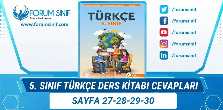 5. Sınıf Türkçe Ders Kitabı Sayfa 27-28-29-30 Cevapları 2. KİTAP 5. Sınıf Türkçe Ders Kitabı Sayfa 27-28-29-30 Cevapları 2. KİTAP