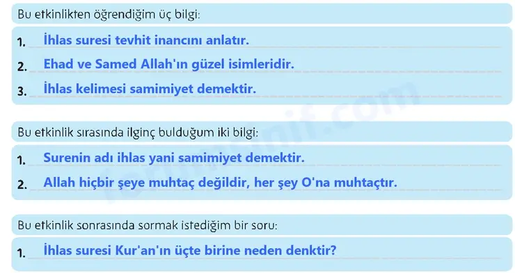 5. Sınıf Din Kültürü Sayfa 42 Cevapları MEB Yayınları 5. Sınıf Din Kültürü Sayfa 42 Cevapları MEB Yayınları