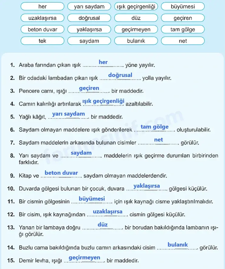 5. Sınıf Fen Bilimleri Ders Kitabı Sayfa 44 Cevapları 2. KİTAP 5. Sınıf Fen Bilimleri Ders Kitabı Sayfa 44 Cevapları 2. KİTAP