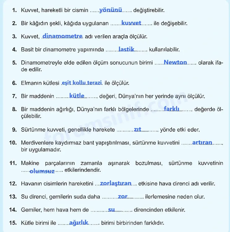 5. Sınıf Fen Bilimleri Sayfa 90 Cevapları 1. Kitap