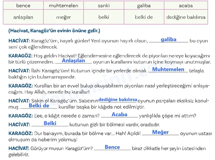5. Sınıf Türkçe Ders Kitabı Sayfa 56 Cevapları 1. Kitap