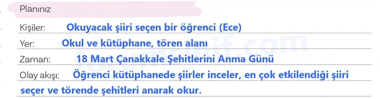 5. Sınıf Türkçe Ders Kitabı Sayfa 86 Cevapları 1. Kitap