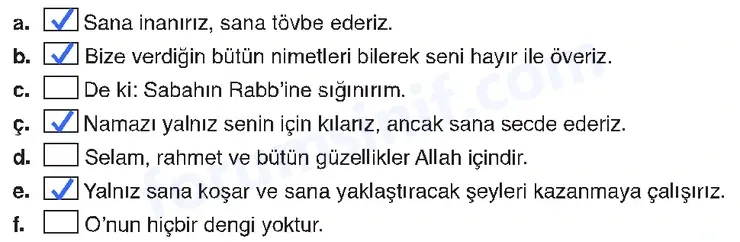 6. Sınıf Din Kültürü Sayfa 107 Cevapları MEB Yayınları