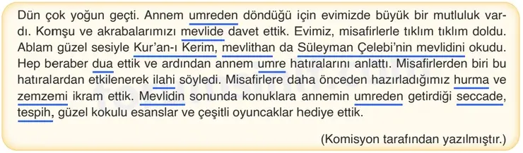 6. Sınıf Din Kültürü Sayfa 168 Cevapları MEB Yayınları