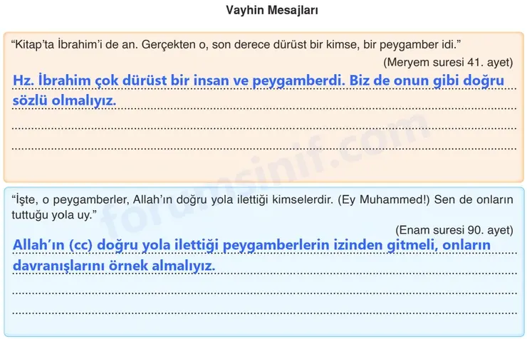 6. Sınıf Din Kültürü Sayfa 28 Cevapları MEB Yayınları