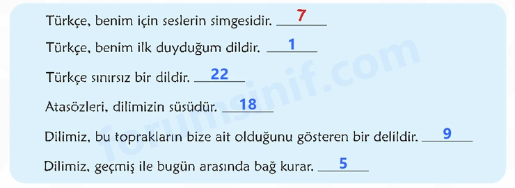 6. Sınıf Türkçe Ders Kitabı Sayfa 45 Cevapları 1. Kitap - 2