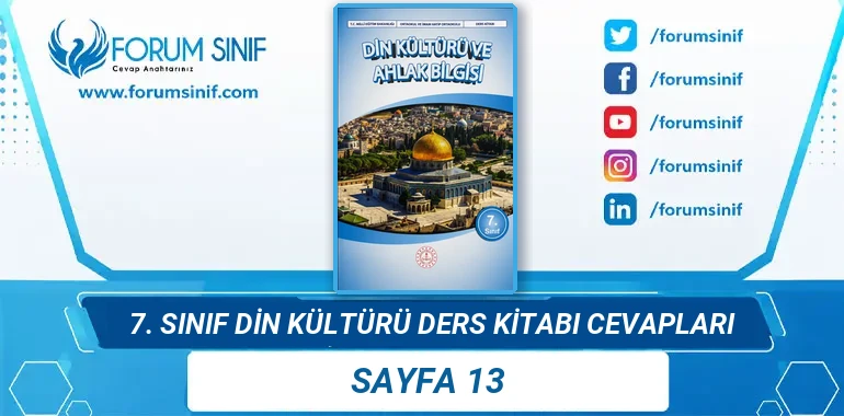7. Sınıf Din Kültürü Ders Kitabı Sayfa 13 Cevapları MEB Yayınları 7. Sınıf Din Kültürü Ders Kitabı Sayfa 13 Cevapları MEB Yayınları
