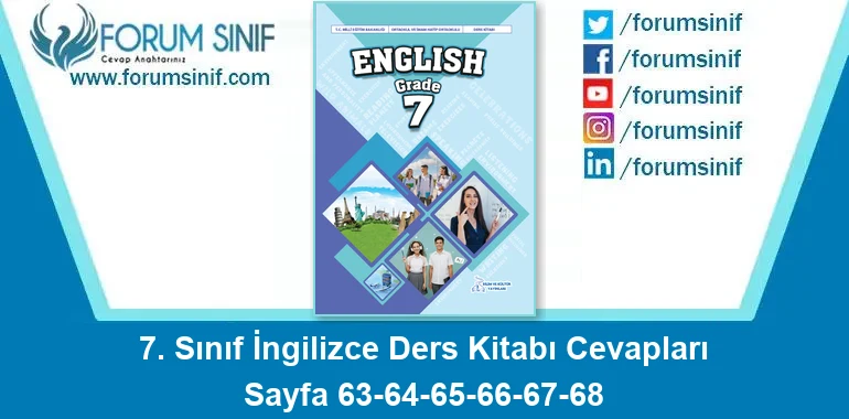 7. Sınıf İngilizce Ders Kitabı 63-64-65-66-67-68. Sayfa Cevapları Bilim ve Kültür Yayınları 7. Sınıf İngilizce Ders Kitabı 63-64-65-66-67-68. Sayfa Cevapları Bilim ve Kültür Yayınları