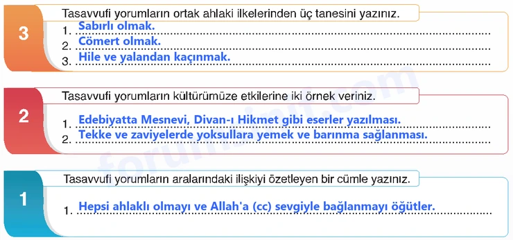 7. Sınıf Din Kültürü Sayfa 108 Cevapları MEB Yayınları