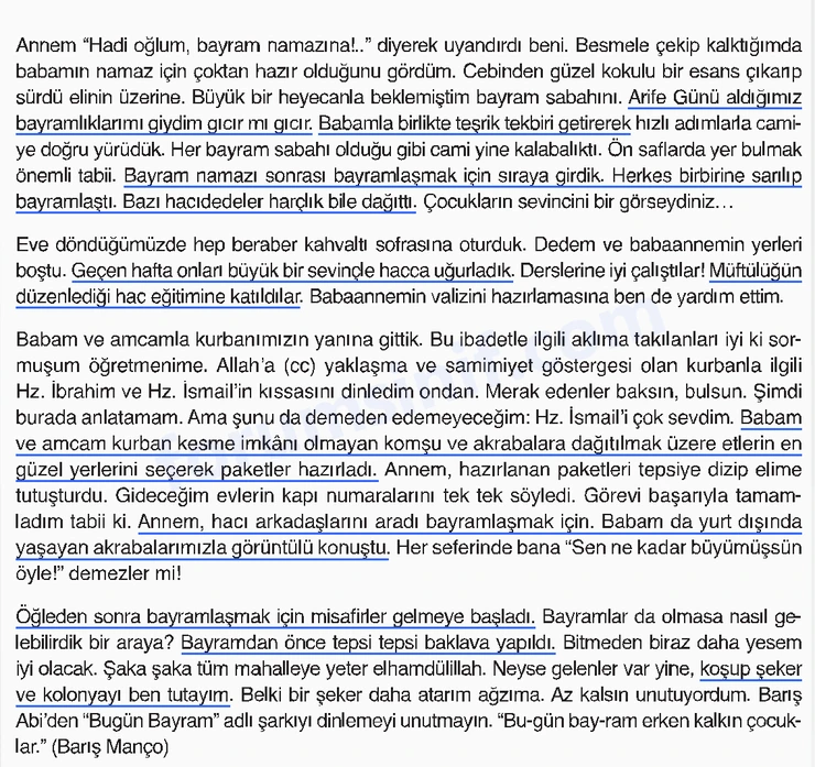7. Sınıf Din Kültürü Sayfa 73 Cevapları MEB Yayınları 7. Sınıf Din Kültürü Sayfa 73 Cevapları MEB Yayınları