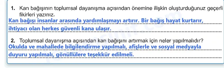 7. Sınıf Fen Bilimleri Ders Kitabı Sayfa 111 Cevapları 7. Sınıf Fen Bilimleri Ders Kitabı Sayfa 111 Cevapları