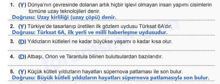 7. Sınıf Fen Bilimleri Ders Kitabı Sayfa 51 Cevapları 7. Sınıf Fen Bilimleri Ders Kitabı Sayfa 51 Cevapları