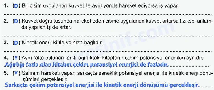 7. Sınıf Fen Bilimleri Ders Kitabı Sayfa 81 Cevapları 7. Sınıf Fen Bilimleri Ders Kitabı Sayfa 81 Cevapları