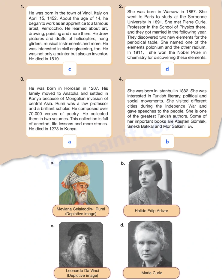 7. Sınıf İngilizce Ders Kitabı Sayfa 58 Cevapları Bilim ve Kültür Yayınları - 1