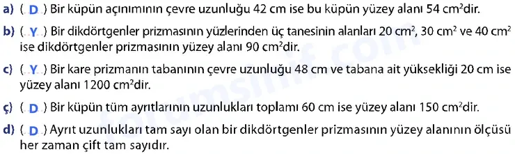 7. Sınıf Matematik Ders Kitabı Sayfa 132 Cevapları 1. Kitap - 3