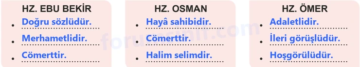 7. Sınıf Peygamberimizin Hayatı Sayfa 73 Cevapları MEB Yayınları
