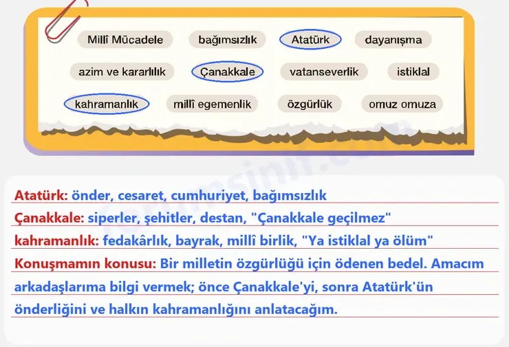 7. Sınıf Türkçe Ders Kitabı Sayfa 108 Cevapları 1. Kitap