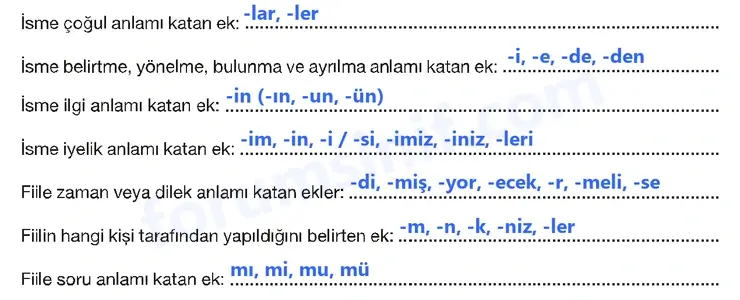 7. Sınıf Türkçe Ders Kitabı Sayfa 110 Cevapları 1. Kitap