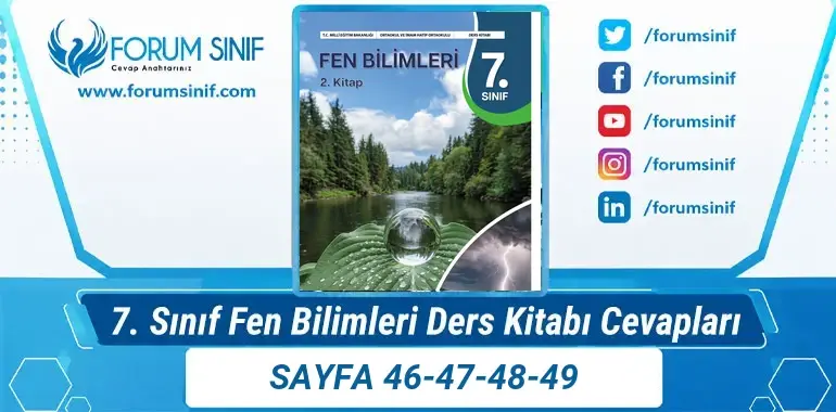 7. Sınıf Fen Bilimleri Ders Kitabı Sayfa 46-47-48-49 Cevapları 2. KİTAP
