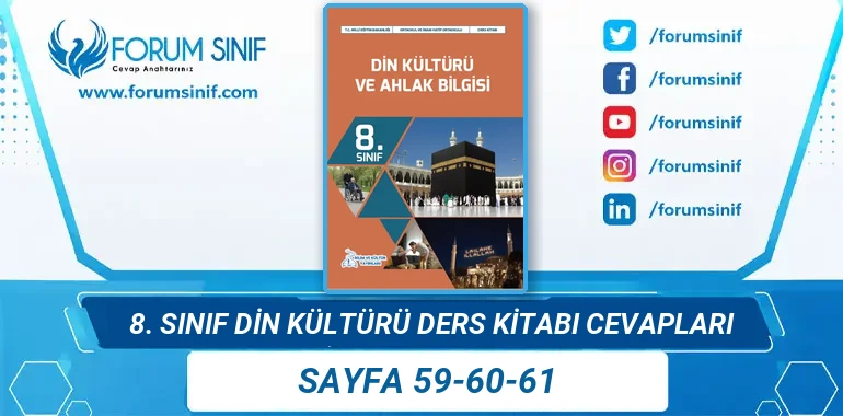 8. Sınıf Din Kültürü Ders Kitabı Sayfa 59-60-61 Cevapları Bilim ve Kültür Yayınları 8. Sınıf Din Kültürü Ders Kitabı Sayfa 59-60-61 Cevapları Bilim ve Kültür Yayınları