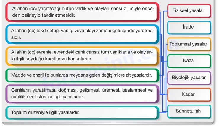 8. Sınıf Din Kültürü Sayfa 16 Cevapları Bilim ve Kültür Yayınları