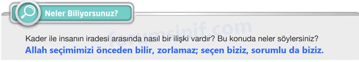 8. Sınıf Din Kültürü Sayfa 18 Cevapları Bilim ve Kültür Yayınları