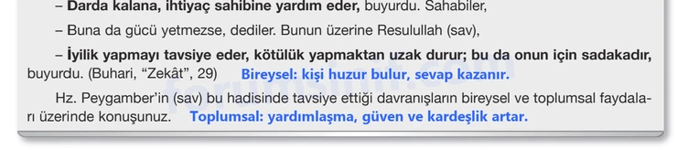 8. Sınıf Din Kültürü Sayfa 52 Cevapları Bilim ve Kültür Yayınları
