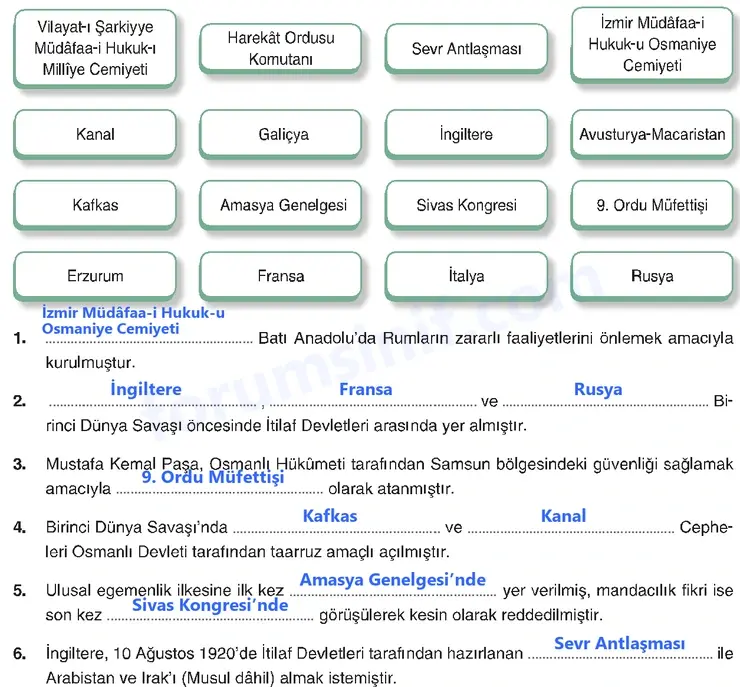 8. Sınıf İnkılap Tarihi Sayfa 79 Cevapları Dersdestek Yayıncılık 8. Sınıf İnkılap Tarihi Sayfa 79 Cevapları Dersdestek Yayıncılık