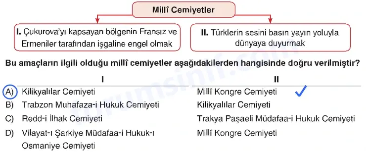 8. Sınıf İnkılap Tarihi Sayfa 84 Cevapları Dersdestek Yayıncılık 8. Sınıf İnkılap Tarihi Sayfa 84 Cevapları Dersdestek Yayıncılık