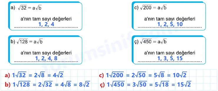 8. Sınıf Matematik Ders Kitabı Sayfa 74 Cevapları MEB Yayınları