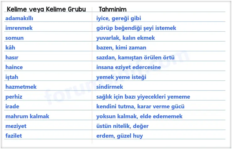 8. Sınıf Türkçe Ders Kitabı Sayfa 63 Cevapları MEB Yayınları 8. Sınıf Türkçe Ders Kitabı Sayfa 63 Cevapları MEB Yayınları