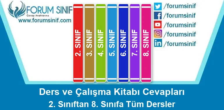 Ders ve Çalışma Kitabı Cevapları Ders ve Çalışma Kitabı Cevapları